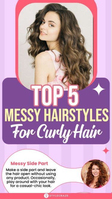 55 Fabulous Messy Hairstyles For Women To Try Messy Hairstyles Hair Styles Curly Hair Styles