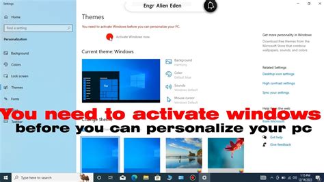 You Need To Activate Windows Before You Can Personalize Your Pc Youtube