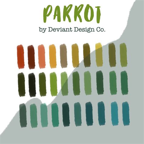 Parrot Palette A Color Palette For Procreate Etsy