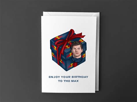 F1 Max Verstappen Birthday Card - Etsy