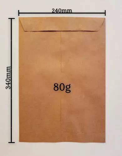 Envelope 240x340 Kraft 80gr Caixa Com 250 Unid Frete Grátis