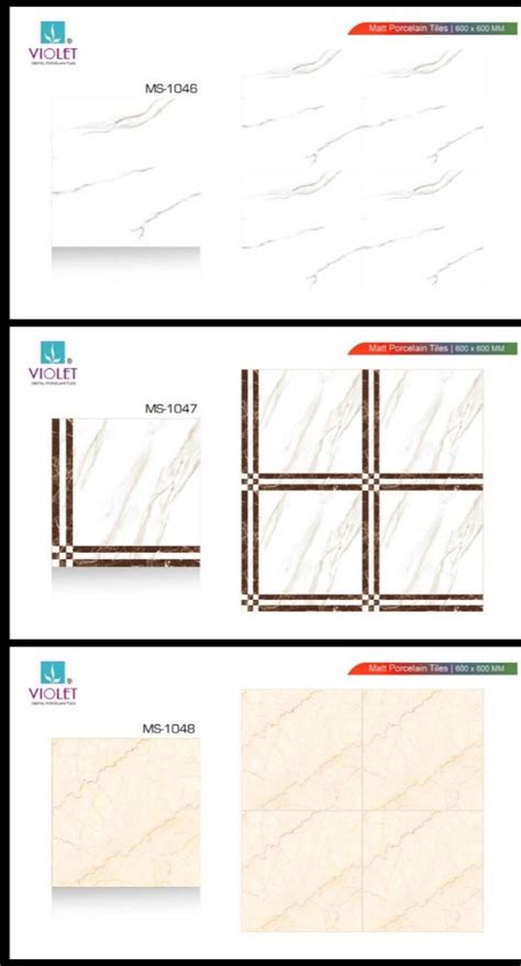 Multicolor Digital Porcelain Floor Tiles Thickness 5 10 Mm Size 60