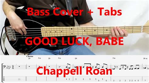 Chappell Roan Good Luck Babe BASS COVER TABS Preview YouTube