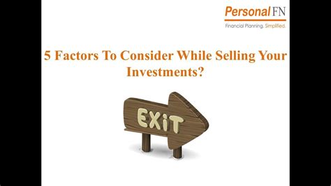 5 Factors To Consider While Selling Your Investments Investing