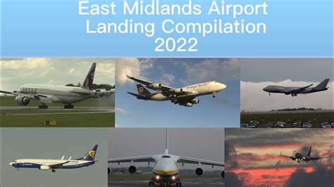 East Midlands Airport Landing Compilation Youtube