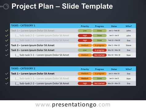 Project Plan Template PowerPoint