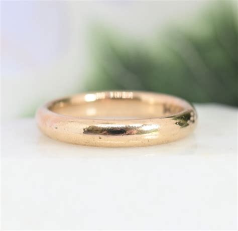 Vintage 14k Gold Wedding Band Ladies Wedding Ring Size 6.25 - Etsy