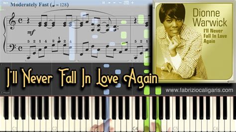 I Ll Never Fall In Love Again Piano Cover Tutorial Sheet Music In