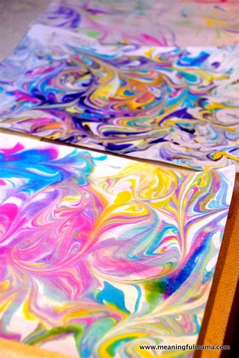 DIY Marbled Paper From Shaving Cream