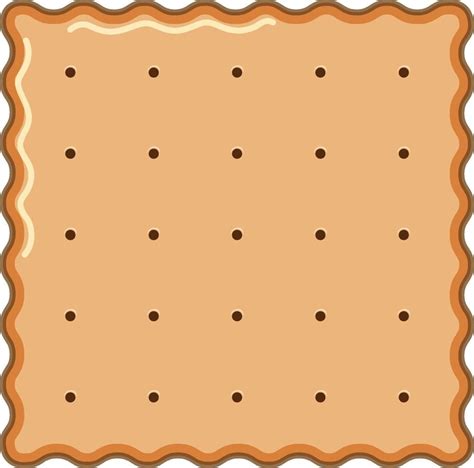 Square Biscuit In Cartoon Style Isolated Vector Art At Vecteezy