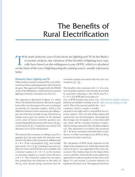 Benefits Of Rural Electrification