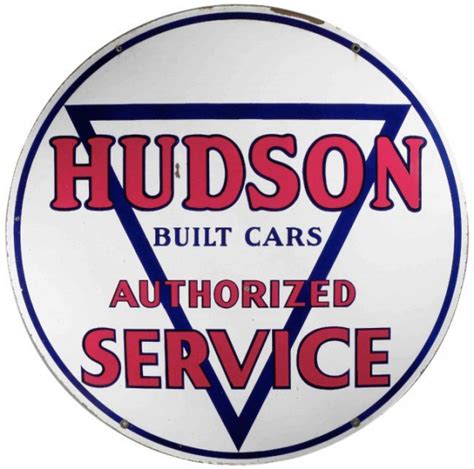 Hudson Authorized Service Porcelain Sign