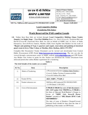 Fillable Online Sewa Ii Hydroelectric Power Project Fax Email Print