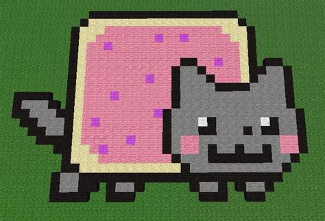 Nyan Cat Pixel Art Minecraft Project