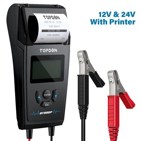 Topdon Bt P Car Battery Tester With Printer V V Load Tester Vs