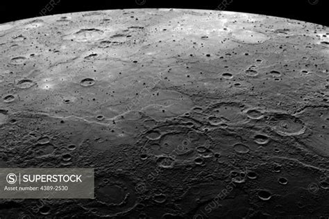 Smoothed Craters on Mercury - SuperStock