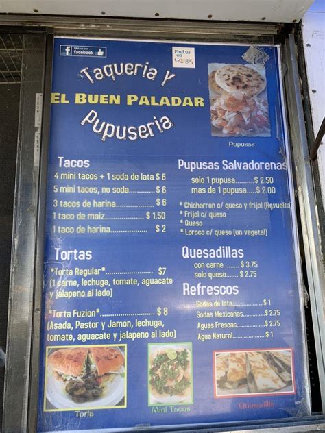 Menu At El Buen Paladar Restaurant San Antonio