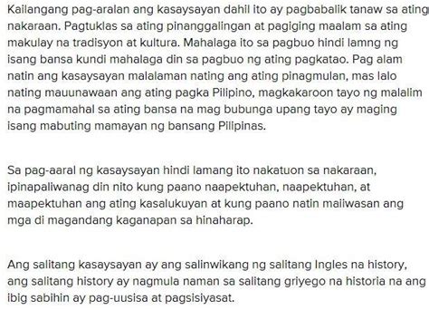 Bakit Mahalagang Pag Aralan Ang Kasaysayan Ng Ng Mga Salita Brainly Ph