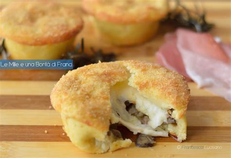 Mini Gateau Di Patate Con Funghi Speck E Provola Ricette Cibo