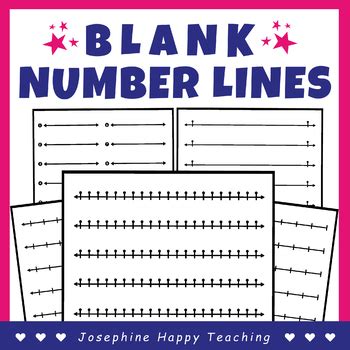 Blank Number Lines Template | For Any Activity by Josephine Happy Teaching