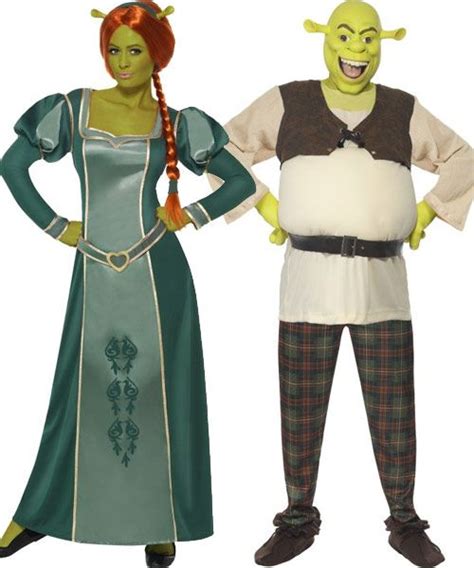 Couples Shrek And Fiona Costumes Fancy Dress Delivered Couple Halloween Costumes Shrek And