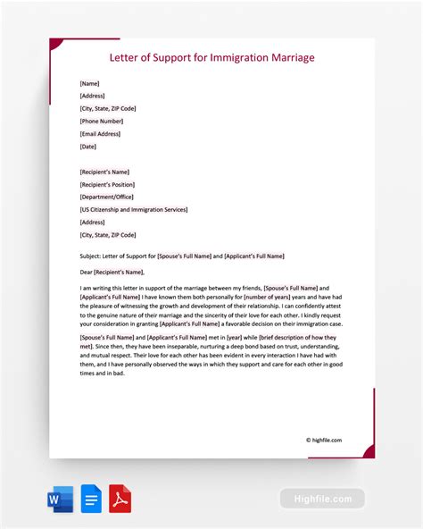 Letter Of Support For Immigration Highfile