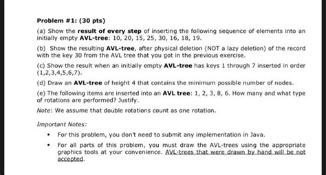 Solved Problem 1 30 Pts A Show The Result Of Every