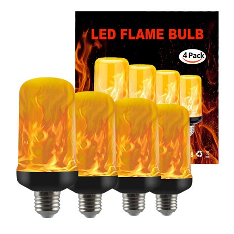 LED Flame Lamp E27 E26 E14 Flame Effect Light Flickering Emulation 7W