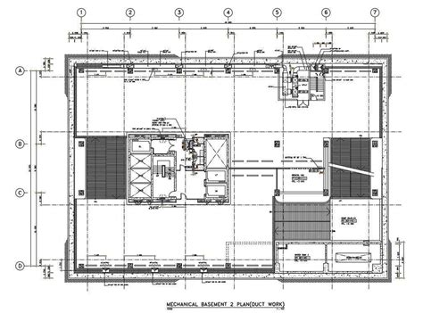 Basement Plan of Mechanical Part - Download 2D AutoCAD DWG Drawing