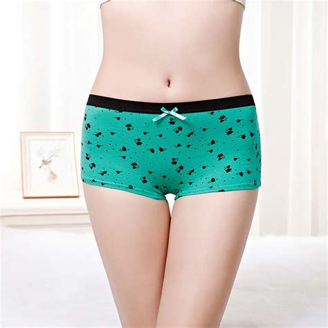 Buy Wtempo 6 Pcslot Women Boxers Underwear Print Cotton Sexy Knickers Panties Lingerie