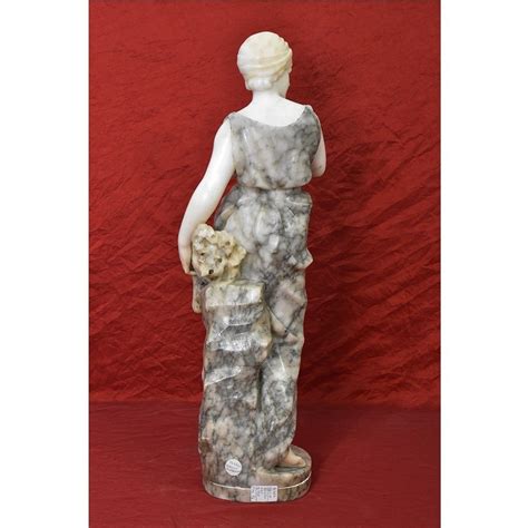 Proantic Sculptures Anciennes Alb Tre Et Marbre Femme Sculpture S