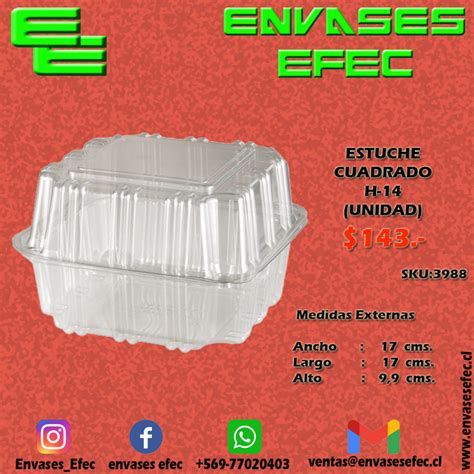 ESTUCHE CUADRADO H 14 UNIDAD Envases EFEC