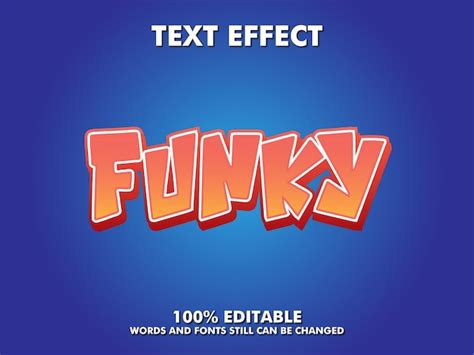 Premium Vector Vector Funky Word Text Effect Editable Template