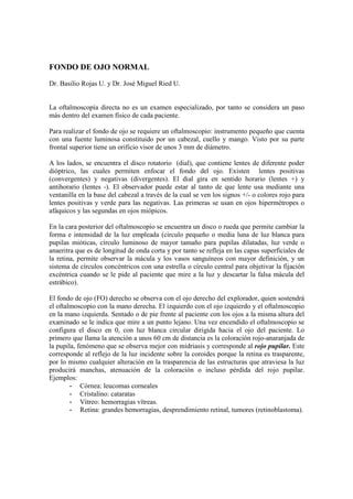 Fondo De Ojo Normal Dr Jose Miguel Ried Pdf