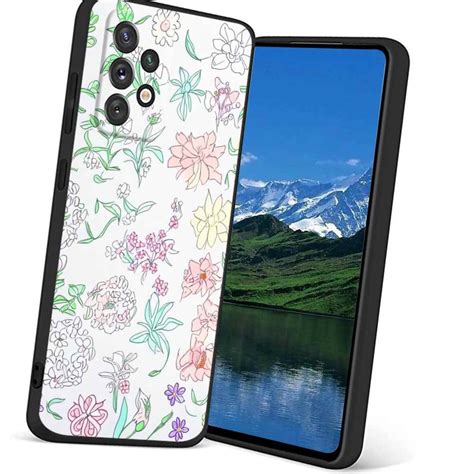 Compatible With Samsung Galaxy A52 5g Phone Case Doodle Flowers Nature 2 Case Silicone