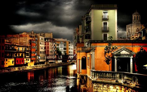 Fondos De Pantalla Paisaje Urbano Noche Reflexi N Pueblo