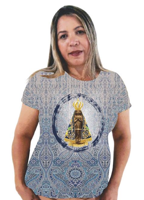 Blusa t shirt Religiosa Católica Nossa Senhora Aparecida BLT1525