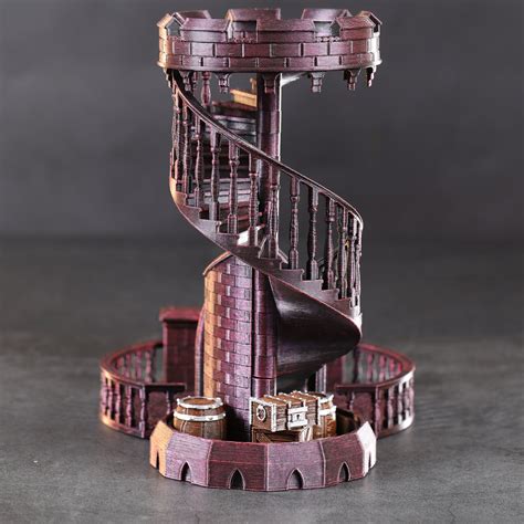 3D Druck DND Würfelturm Rüstung rot für Rollenspiele Etsy