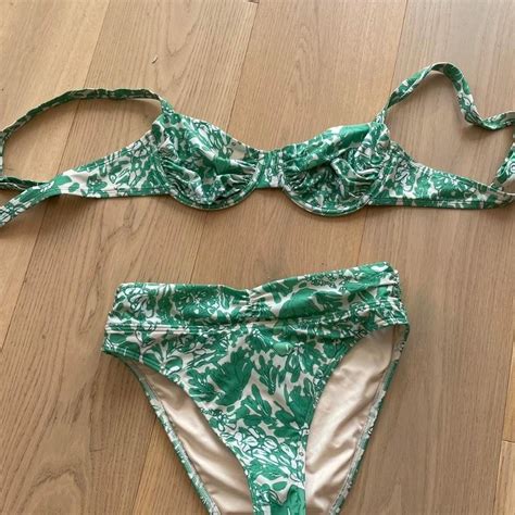 Peony Swim Bikini Both Top And Bottom A Size M Depop