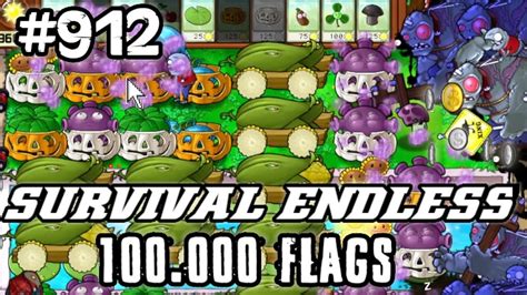 Plants Vs Zombies Survival Endless Flags Part