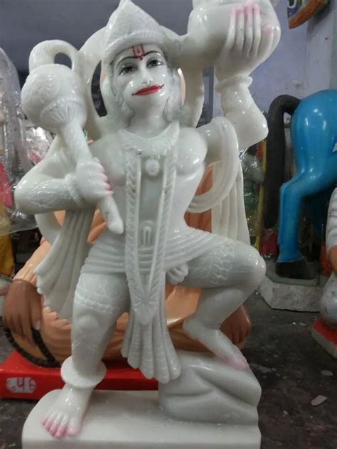 White Marble Hanuman Statue At Best Price In Agra By Shree Balaji