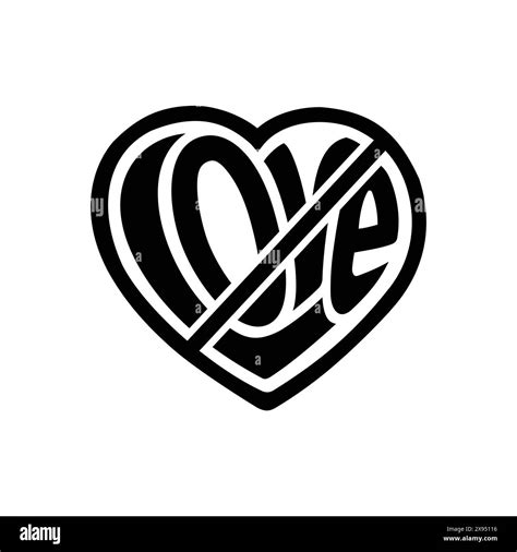 No Love Sign Vector And Illustration Stock Vector Image And Art Alamy