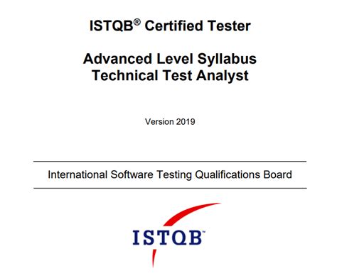 Istqb Certified Tester Advanced Level Technical Test Analyst Ctal