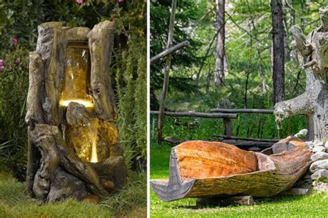 Une fontaine en bois DIY pour décorer le jardin voici 10 idées originales