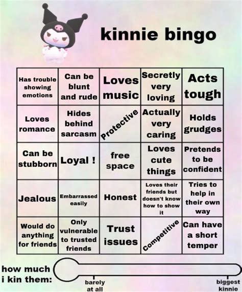 Kuromi Kinnie Bingo Bingo Template Bingo Bingo Board