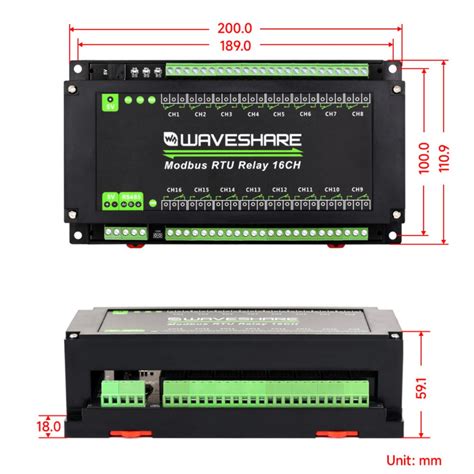 16 Kanal Relais RS485 Modbus RTU Relay 16CH Bastelgarage Elektronik