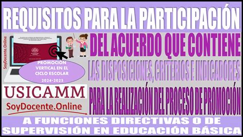 Requisitos Para La Participaci N Del Acuerdo Que Contiene Las