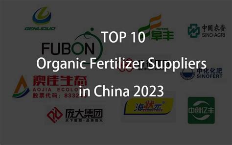 Los 10 Principales Proveedores De Fertilizantes Orgánicos En China 2023