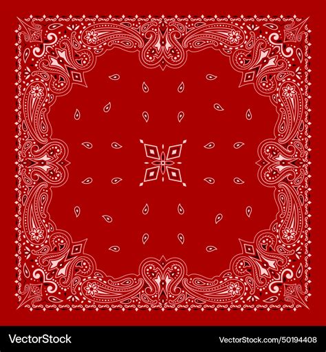 Bandana template 25 Royalty Free Vector Image - VectorStock