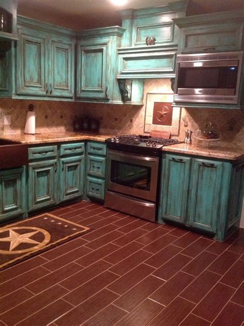 Newest Rustic Turquoise Kitchen Simply House Design